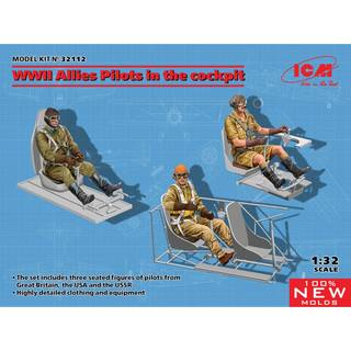 WWII Allies Pilots in the cockpit (British,Amarican,Soviet)(100%new molds)