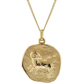 trendor 41960-04 Widder Sternzeichen Ø 20 mm mit 333/8K Goldkette für Herren