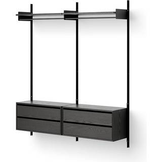 New Works Wardrobe Shelf 2 Reol Med Skuffer Sort Ask