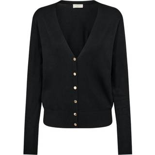 Freequent Cardigan - FQKatie med V Udskæring Sort Str. L Freequent.dk