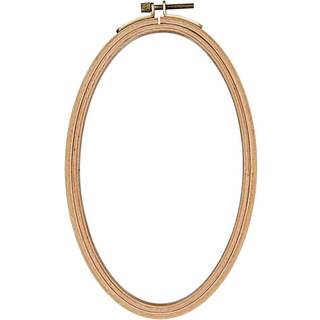 Stickring oval 13x21cm - Natur