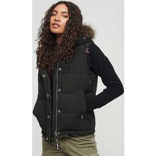 Superdry Everest Faux Fur Puffer 100% bomuldsbukseEU 42 (UK 14)