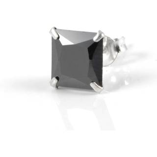 Sort Firkantet 10mm Zirkon Ørering