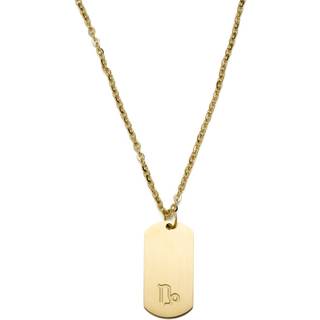 Stenbuk Zodiac Guldfarvet Stålhalskæde