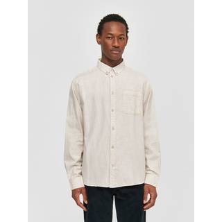 KnowledgeCotton Apparel Regular Fit Melange Flannel Shirt Greish