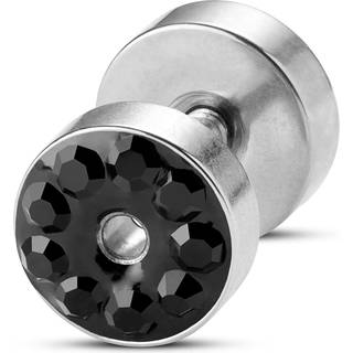 6mm Sølvfarvet Zirconia Ørestik