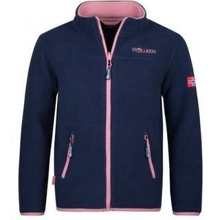 Trollkids Girls Oppdal Jacket XT Fleecejakke Børn størrelse 176 farve blå