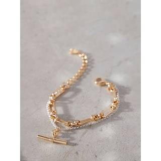 Mint Velvet Mint Velvet Gold Mixed Double Strand Bracelet