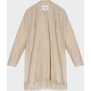 Marant Etoile Faty scarf-detailed wool-blend coat - neutrals - XXXS