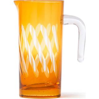 POLSPOTTEN Serving And Trays - 'Tubular' pitcher in Orange Glass
