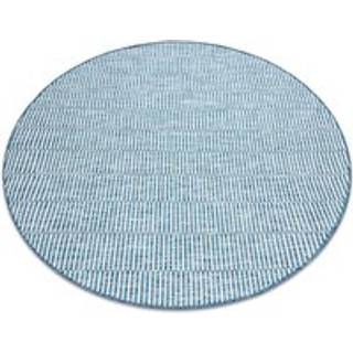 Sisaltæppe SISAL LOFT 21198 hjul BOHO elfenben/sølv/blå cirkel 160 cm