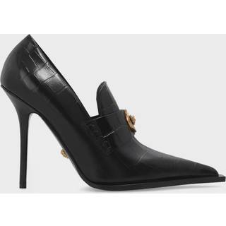 Versace Croc-effect patent leather pumps - black - EU 36