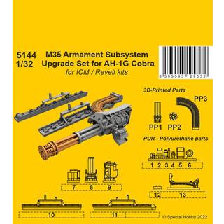 M35 Armament Subsystem Upgrade Set for AH-1G Cobra 1/32 /for ICM and Revell kits
