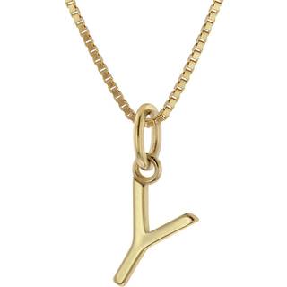 trendor 15255-Y Damen-Kette mit Buchstabe Y Anhänger Gold auf Silber 925