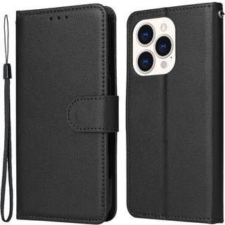 SKALO iPhone 15 Plus Flip Cover m. pung i PU-læder - Sort
