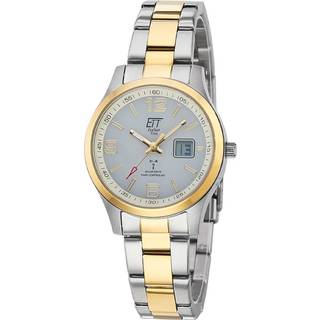 ETT Eco Tech Time ELS-11590-12M Damenuhr Funk Solar Drive Gobi Bicolor