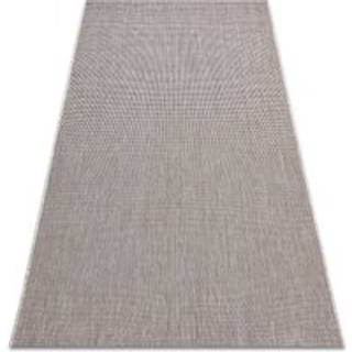 Sisaltæppe SISAL FLOORLUX 20580 glat, forenet, enfarvet - sølv / sort 200x290 cm