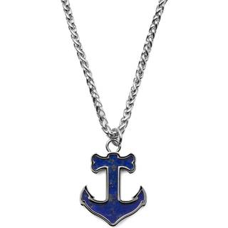 Tadd Steel & Lapis Lazuli Ankerhalskæde