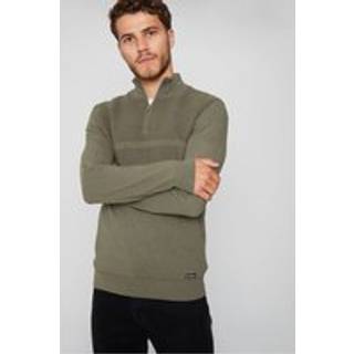 Threadbare Rib Detail Strikket Quarter Zip TrøjeX-Large