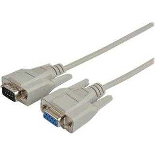 Prokord Serielforlængerkabel 3m. Db-9 Db-9 Beige