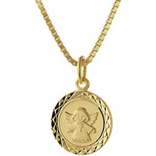 trendor 75323 Engel Schmuck-Anhänger für Kinder Gold 585 + vergoldete Kette