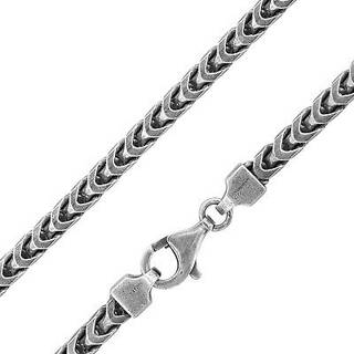 trendor 15864 Herren-Kette 925 Silber Oxydiert Fuchsschwanzkette 5,1 mm breit