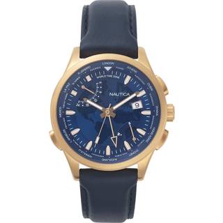Nautica Shanghai Herre Worldtimer Ur (44 mm)