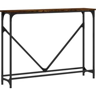 konsolbord 102x22,5x75 cm konstrueret træ røget egetræsfarve