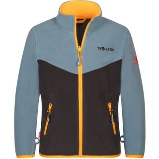 Trollkids Kids Oppdal Jacket XT Fleecejakke Børn størrelse 92 farve grå