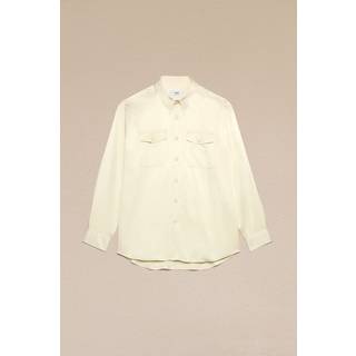 Ami Paris Cupro and wool-blend overshirt - white - M