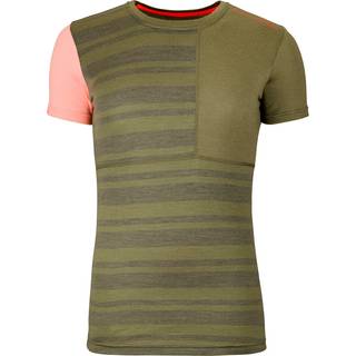 Ortovox Women's 185 Rock'N'Wool Short Sleeve Merino undertøj Damer størrelse M farve olivengrøn