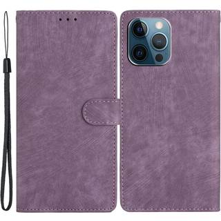 SKALO iPhone 15 Pro Max Flip Cover m. pung i PU-læder - Lilla