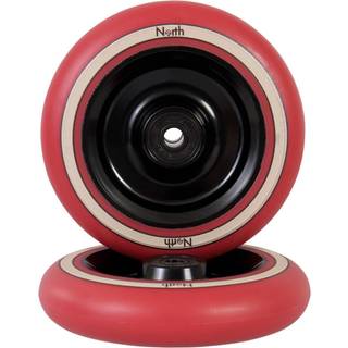 North Fullcore G2 Hjul Til Løbehjul 2-Pak (110mm - Black/Red Pu)