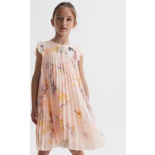 Reiss Reiss Sade Blomster Plisseret Hætteærmer Kjole - 12 - 13 år (152 - 158cm)