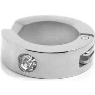 Sentio | Sølvfarvet Kirurgisk Stål & Zirconia Clip-On Hoop Ørering