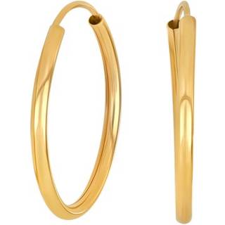 Siersbøl 8kt. guldcreoler oval 25x2mm