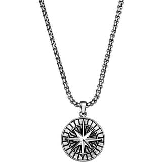 Atlas | Sølvfarvet Rustfrit Stål Nordstjerne Halskæde med Vedhæng