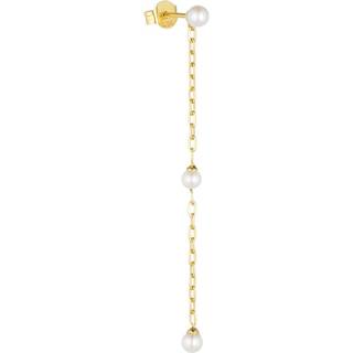 Triple Pearl Earchain - Goldplated (1pcs)
