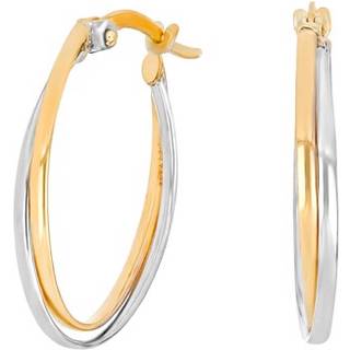 Siersbøl - Guldcreoler bicolor oval 8kt.