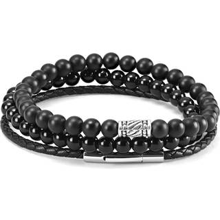 Madura Sort Mat Stenarmbånd