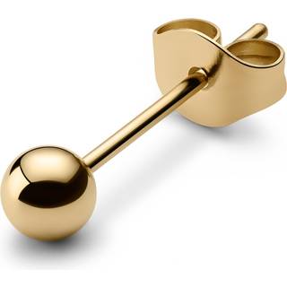 4 mm Guldfarvet Rustfri Stål med Kugle Ørestik