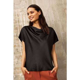 IN FRONT Mandy Bluse, Farve: Black, Størrelse: M, Dame