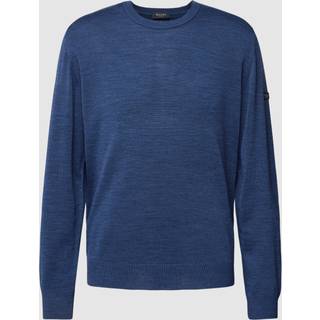 Maerz Herren Pullover blau unifarben