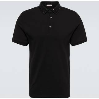 Valentino Rockstud cotton polo shirt - black - EU 48