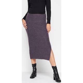 Lts Tall Dark Purple Midi Knitted Skirt 22-24 Lts | Tall Women's Midi Skirts