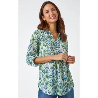 Roman Roman Roman Mønstret Udbrændt Tryk Relaxed Top