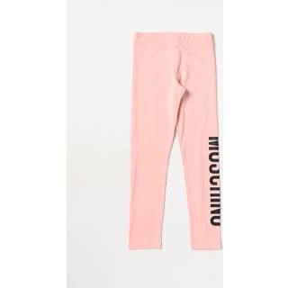 Moschino Kids Logo cotton-blend jersey leggings - pink - Y 14
