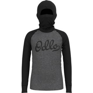 Odlo Kid's BL Top With Facemask L/S Active Warm Eco Syntetisk undertøj Børn størrelse 104 farve grå/sort