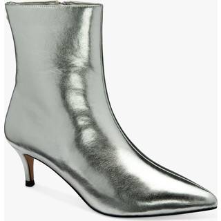 Ravel Ravel Silver Stiletto Heel Zip Up Ankle Boots