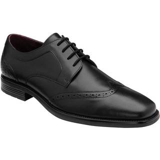 Lotus Lotus Black Leather Lace-Up Brogues